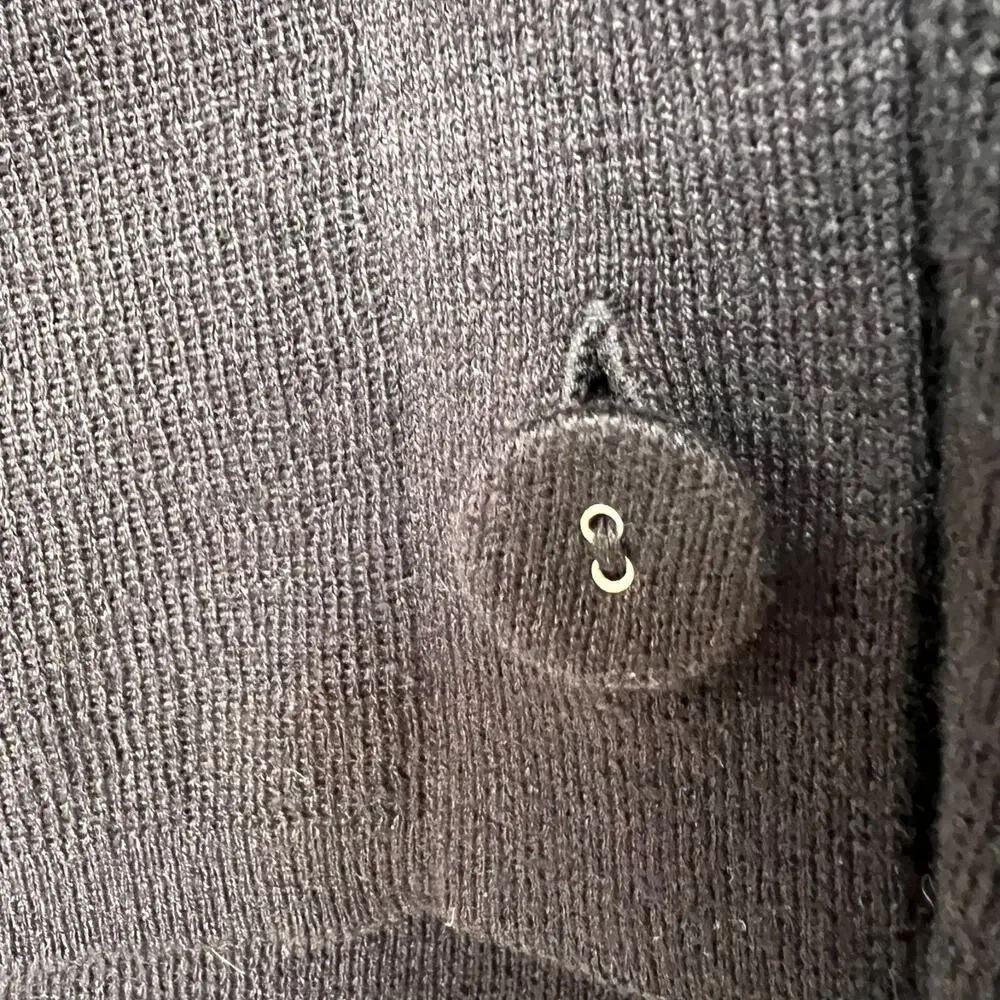 Loft Cardigan Womens Size XS Black Button Down Linen Blend Fabric Buttons